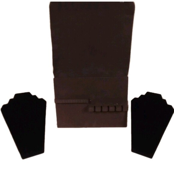 Jewelry Display Set Brown Travel Jewelry Cover Up / 2 Cardboard Necklace Display - Picture 1 of 16